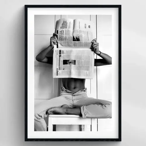 BLACK AND WHITE NEWSPAPER PREMIUM DUVAR KOLEKSİYONU