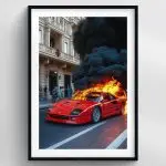 Burning Ferrari Premium Duvar Koleksiyonu
