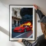 Burning Ferrari Premium Duvar Koleksiyonu - Görsel 2