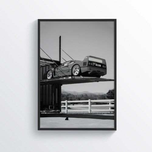 Ferrari F40 B&W
